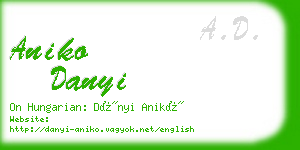 aniko danyi business card